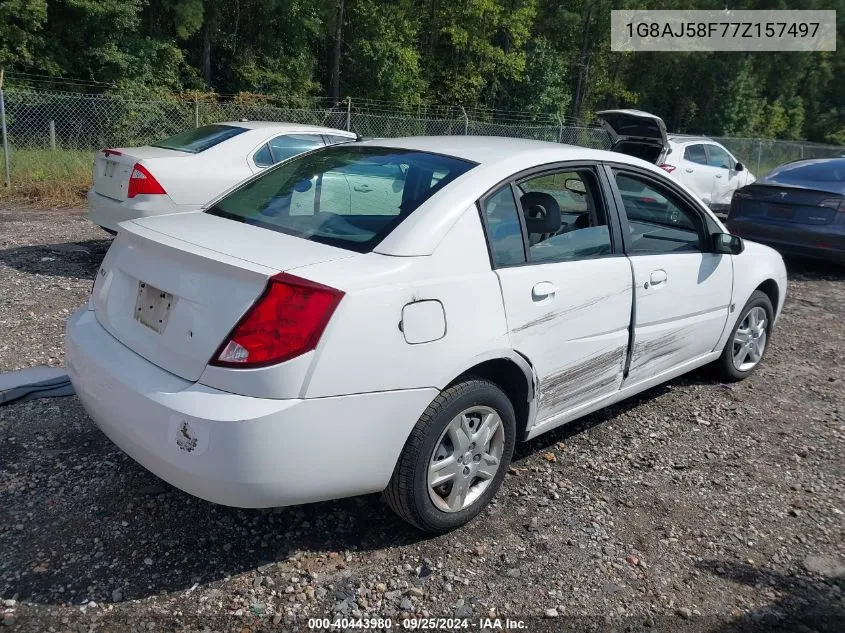 2007 Saturn Ion 2 VIN: 1G8AJ58F77Z157497 Lot: 40443980