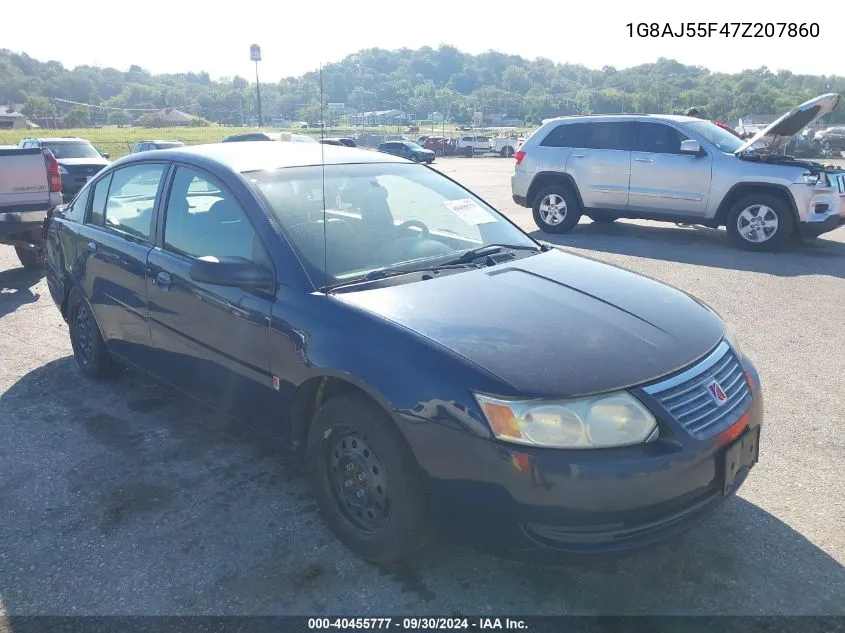 2007 Saturn Ion Level 2 VIN: 1G8AJ55F47Z207860 Lot: 40455777