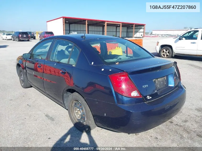 2007 Saturn Ion Level 2 VIN: 1G8AJ55F47Z207860 Lot: 40455777