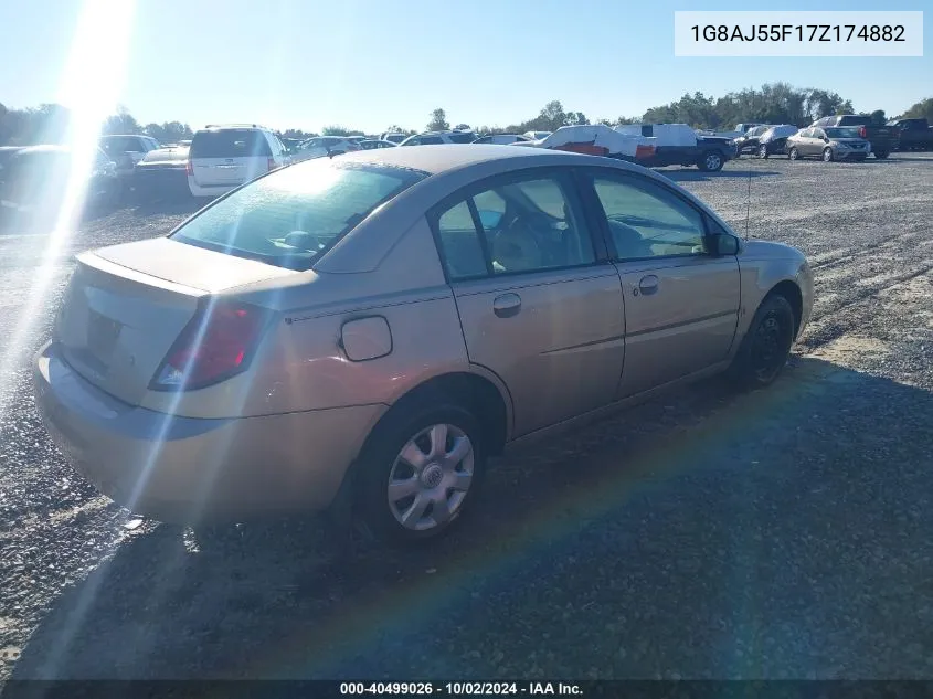 2007 Saturn Ion 2 VIN: 1G8AJ55F17Z174882 Lot: 40499026