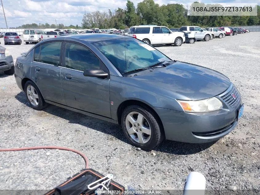 2007 Saturn Ion 2 VIN: 1G8AJ55F97Z137613 Lot: 40518720