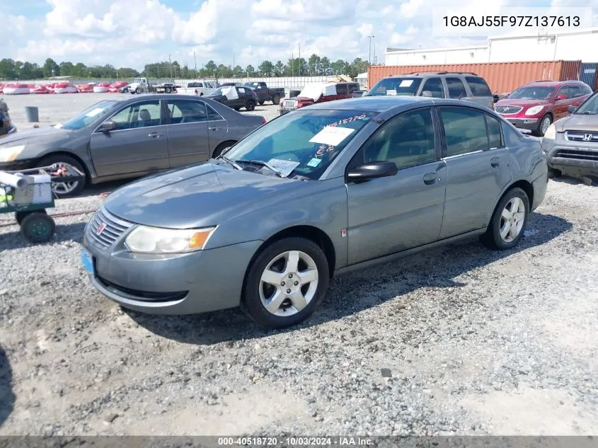 2007 Saturn Ion 2 VIN: 1G8AJ55F97Z137613 Lot: 40518720