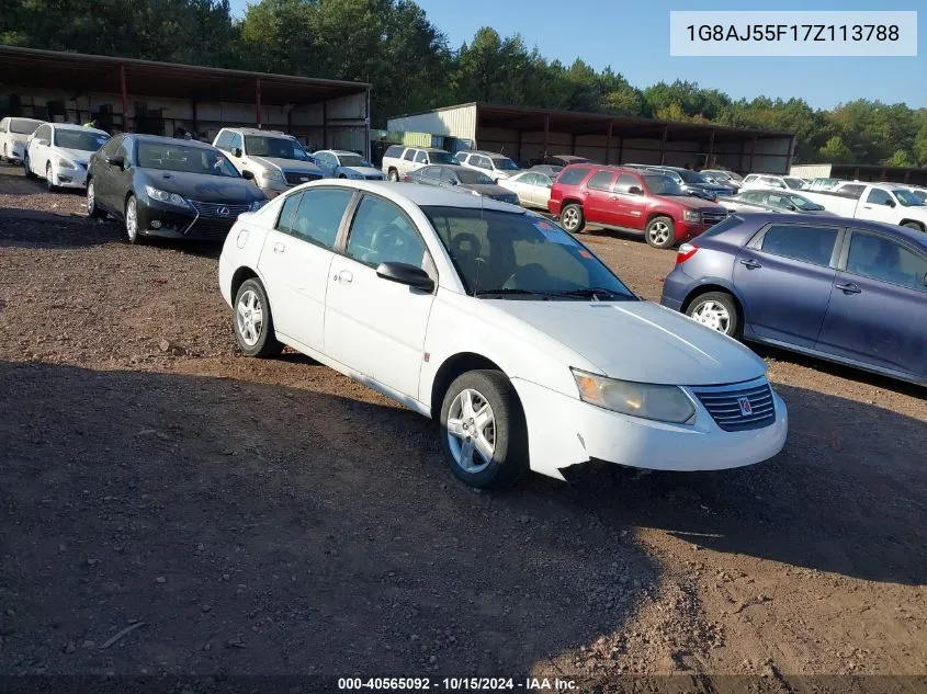 2007 Saturn Ion 2 VIN: 1G8AJ55F17Z113788 Lot: 40565092