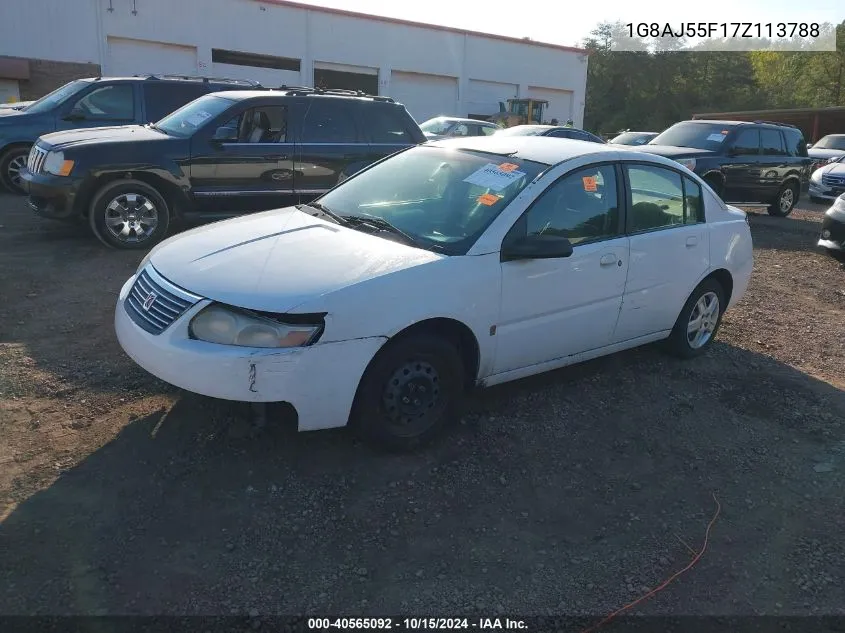 2007 Saturn Ion 2 VIN: 1G8AJ55F17Z113788 Lot: 40565092