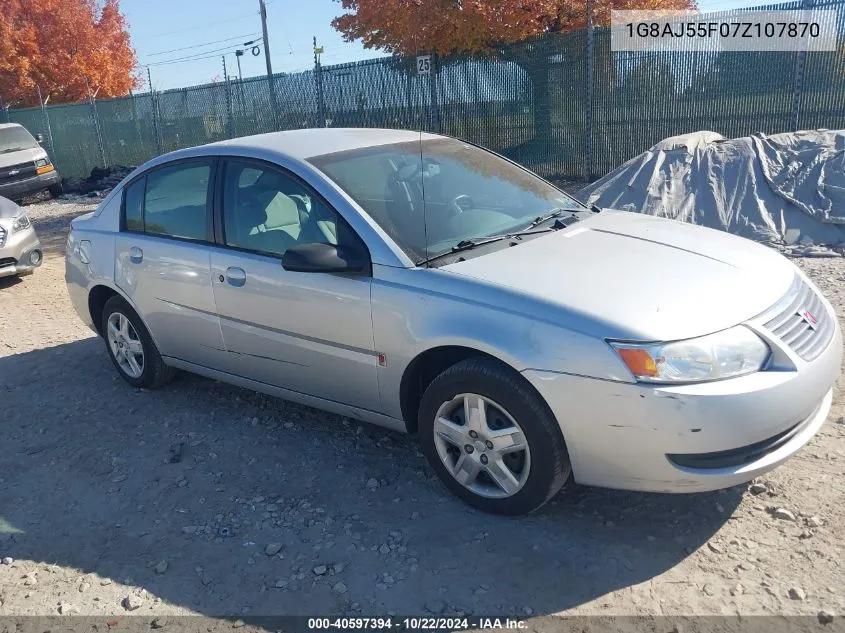 2007 Saturn Ion 2 VIN: 1G8AJ55F07Z107870 Lot: 40597394