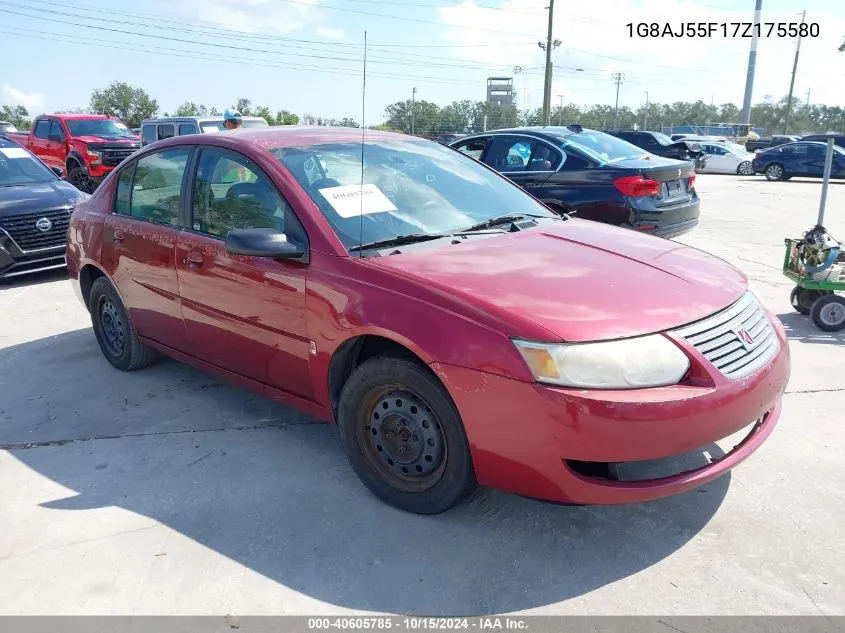 2007 Saturn Ion 2 VIN: 1G8AJ55F17Z175580 Lot: 40605785