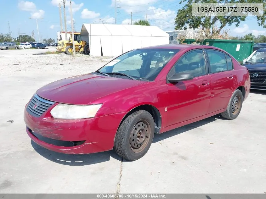 2007 Saturn Ion 2 VIN: 1G8AJ55F17Z175580 Lot: 40605785