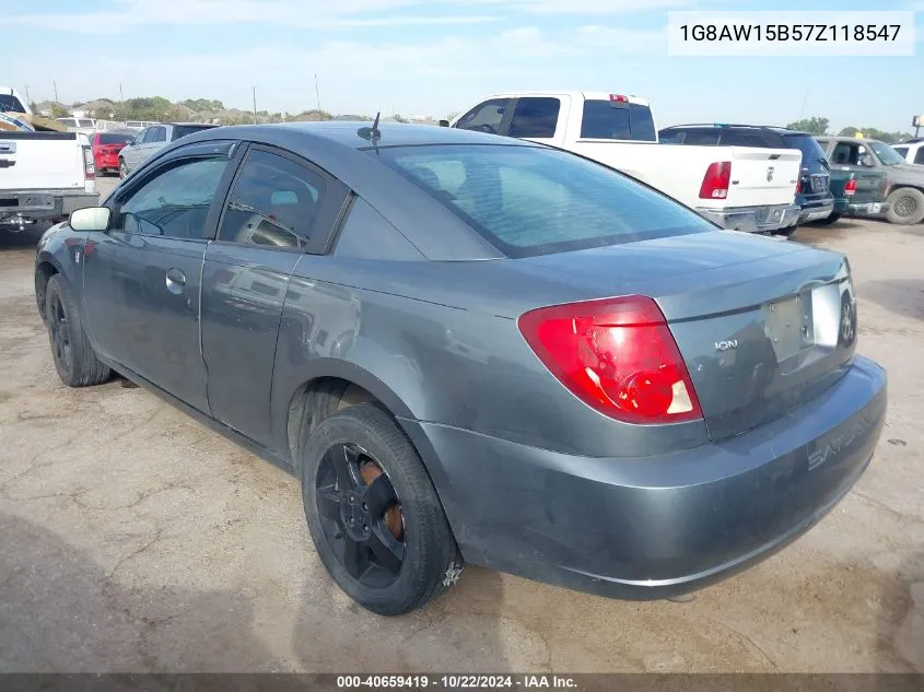 2007 Saturn Ion 3 VIN: 1G8AW15B57Z118547 Lot: 40659419