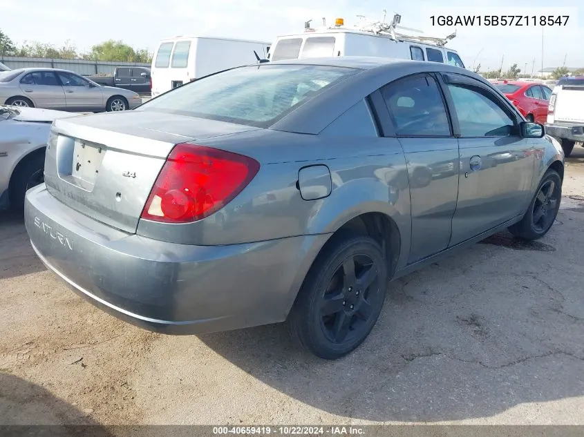 2007 Saturn Ion 3 VIN: 1G8AW15B57Z118547 Lot: 40659419