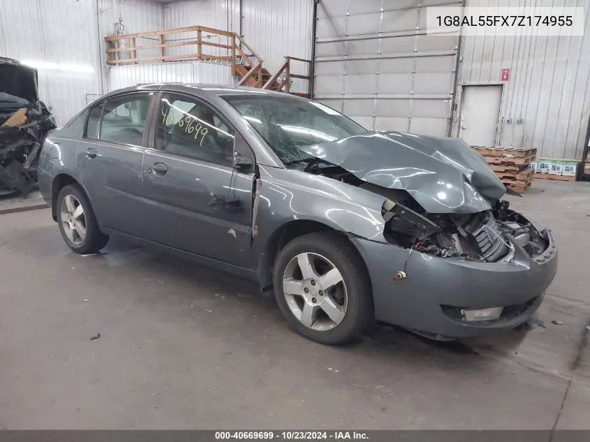 2007 Saturn Ion 3 VIN: 1G8AL55FX7Z174955 Lot: 40669699