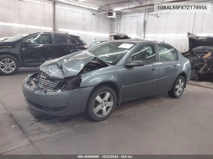 2007 Saturn Ion 3 VIN: 1G8AL55FX7Z174955 Lot: 40669699