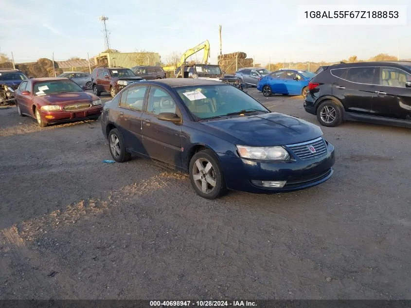 2007 Saturn Ion 3 VIN: 1G8AL55F67Z188853 Lot: 40698947