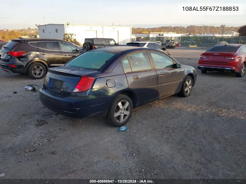 2007 Saturn Ion 3 VIN: 1G8AL55F67Z188853 Lot: 40698947