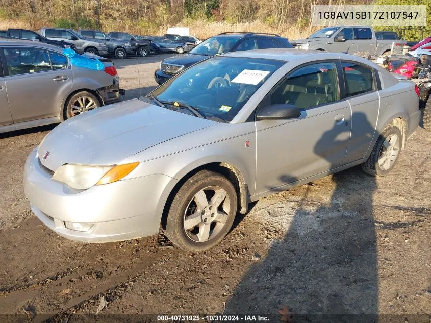 2007 Saturn Ion 3 VIN: 1G8AV15B17Z107547 Lot: 40731925