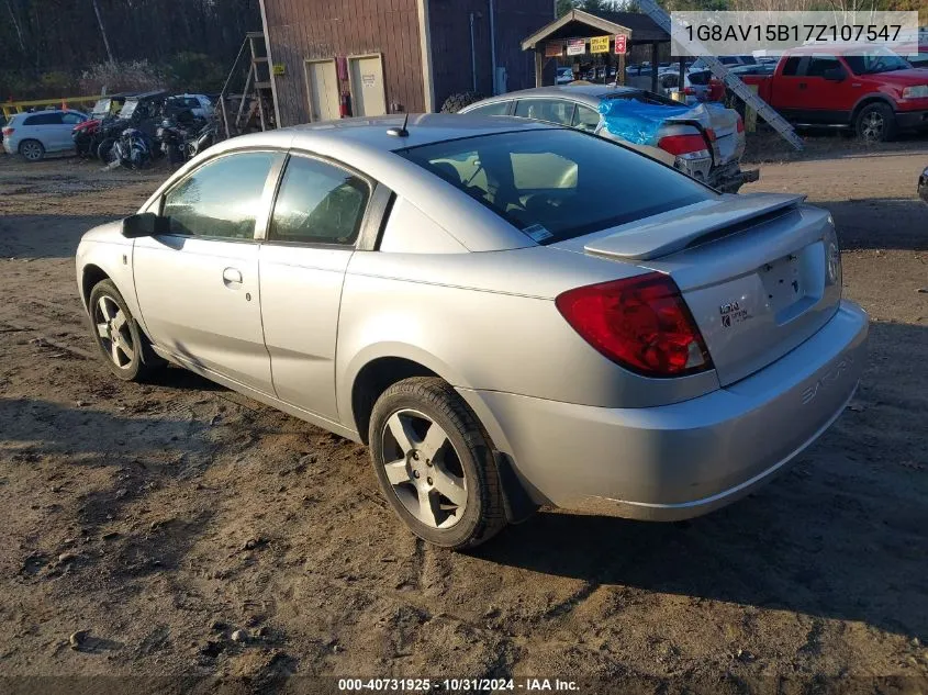 2007 Saturn Ion 3 VIN: 1G8AV15B17Z107547 Lot: 40731925