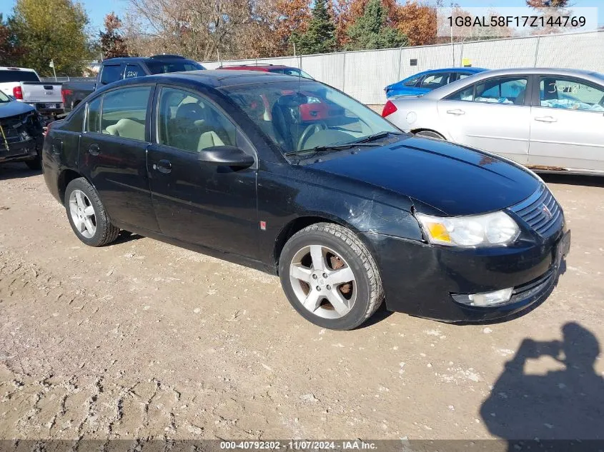 2007 Saturn Ion 3 VIN: 1G8AL58F17Z144769 Lot: 40792302