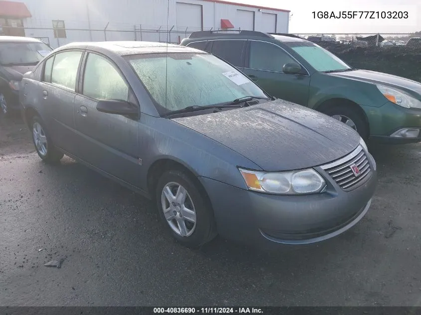 2007 Saturn Ion 2 VIN: 1G8AJ55F77Z103203 Lot: 40836690