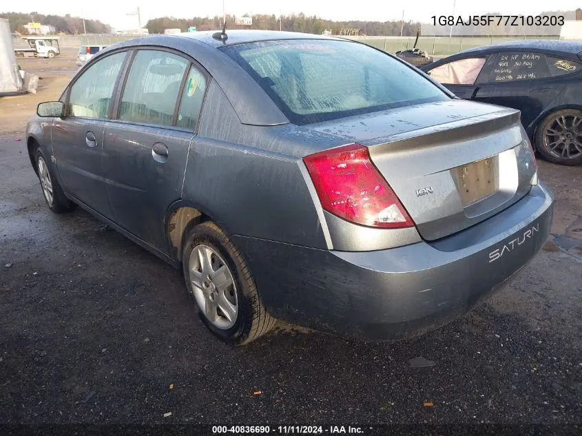 2007 Saturn Ion 2 VIN: 1G8AJ55F77Z103203 Lot: 40836690