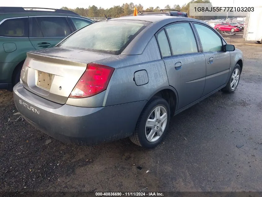 2007 Saturn Ion 2 VIN: 1G8AJ55F77Z103203 Lot: 40836690