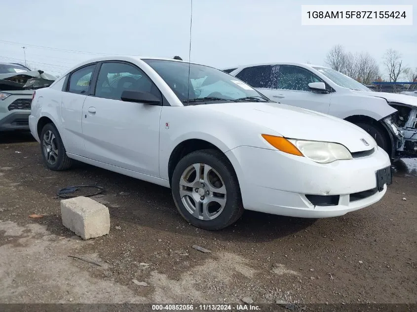 2007 Saturn Ion 2 VIN: 1G8AM15F87Z155424 Lot: 40852056