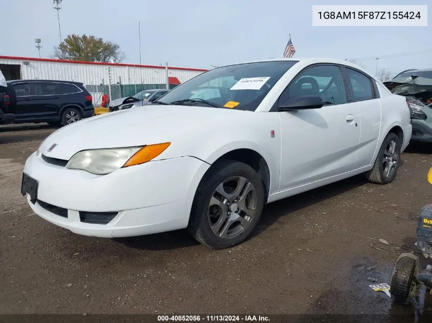 2007 Saturn Ion 2 VIN: 1G8AM15F87Z155424 Lot: 40852056