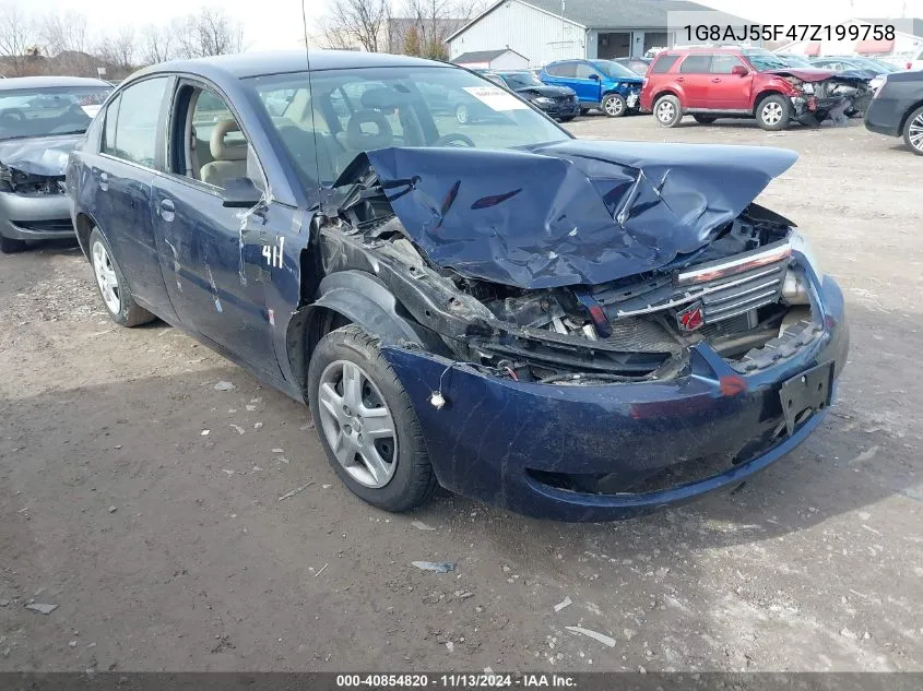 2007 Saturn Ion 2 VIN: 1G8AJ55F47Z199758 Lot: 40854820