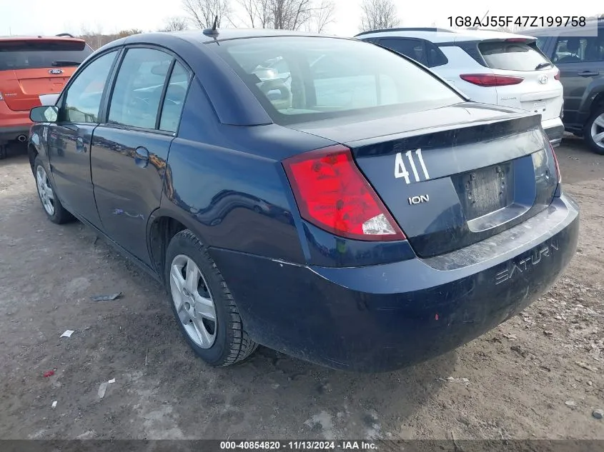 2007 Saturn Ion 2 VIN: 1G8AJ55F47Z199758 Lot: 40854820