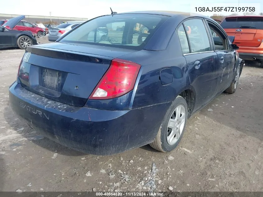 2007 Saturn Ion 2 VIN: 1G8AJ55F47Z199758 Lot: 40854820