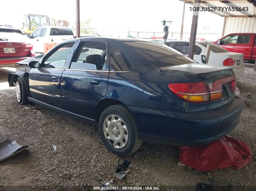 2000 Saturn Ls1 VIN: 1G8JU52F7YY655643 Lot: 40302931