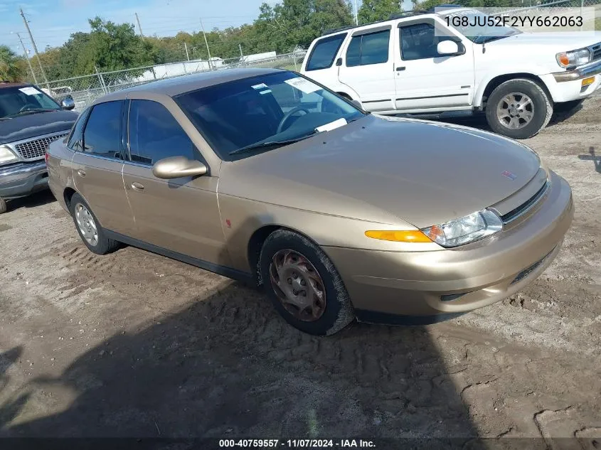 2000 Saturn Ls1 VIN: 1G8JU52F2YY662063 Lot: 40759557