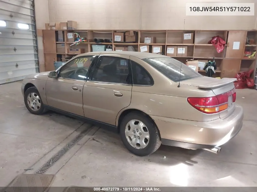 2001 Saturn L300 VIN: 1G8JW54R51Y571022 Lot: 40572779