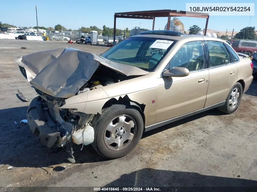 2002 Saturn L-Series L300 VIN: 1G8JW54R02Y542254 Lot: 40418645