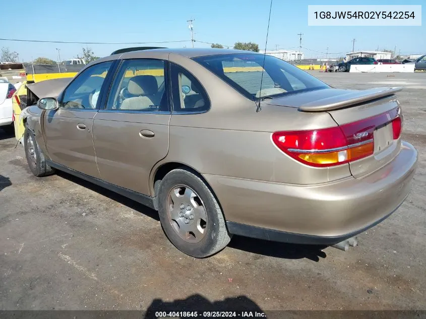 2002 Saturn L-Series L300 VIN: 1G8JW54R02Y542254 Lot: 40418645