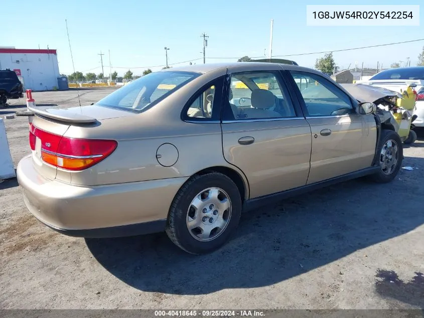 2002 Saturn L-Series L300 VIN: 1G8JW54R02Y542254 Lot: 40418645