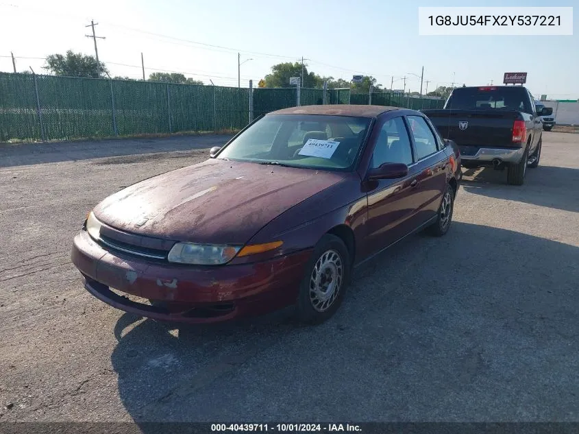 2002 Saturn L-Series L200 VIN: 1G8JU54FX2Y537221 Lot: 40439711