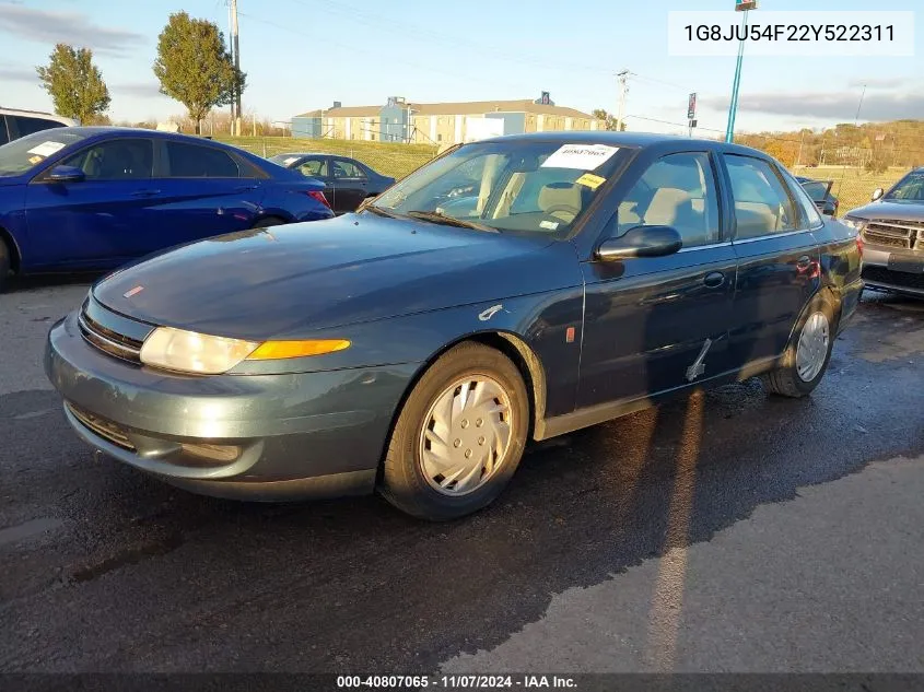 2002 Saturn L-Series L200 VIN: 1G8JU54F22Y522311 Lot: 40807065