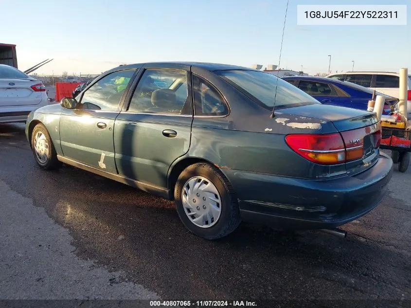 2002 Saturn L-Series L200 VIN: 1G8JU54F22Y522311 Lot: 40807065