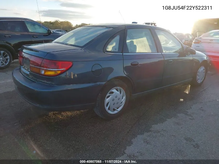 2002 Saturn L-Series L200 VIN: 1G8JU54F22Y522311 Lot: 40807065