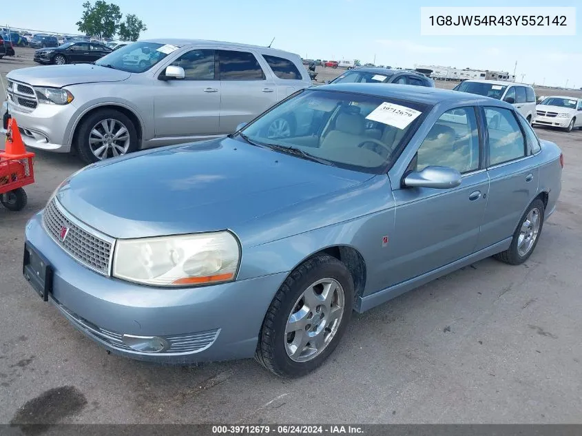 2003 Saturn L-Series L300 VIN: 1G8JW54R43Y552142 Lot: 39712679