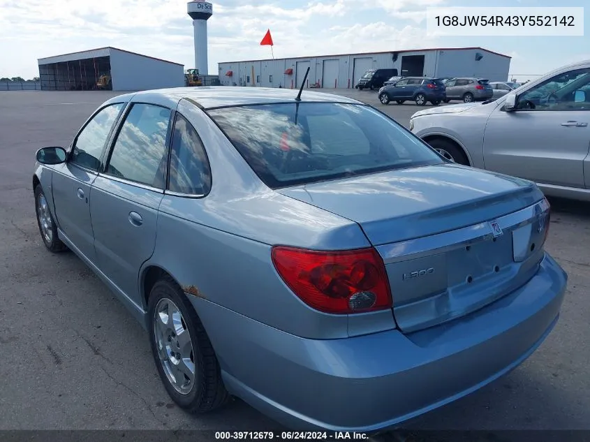 2003 Saturn L-Series L300 VIN: 1G8JW54R43Y552142 Lot: 39712679