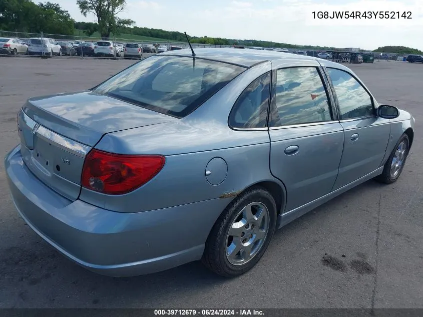 2003 Saturn L-Series L300 VIN: 1G8JW54R43Y552142 Lot: 39712679