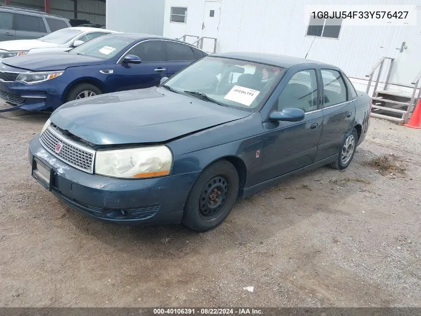 2003 Saturn L-Series L200 VIN: 1G8JU54F33Y576427 Lot: 40106391