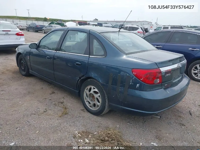 2003 Saturn L-Series L200 VIN: 1G8JU54F33Y576427 Lot: 40106391