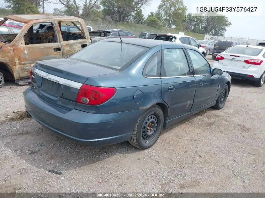 2003 Saturn L-Series L200 VIN: 1G8JU54F33Y576427 Lot: 40106391