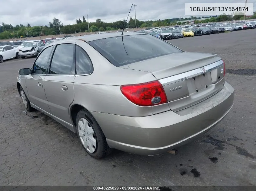 2003 Saturn L-Series L200 VIN: 1G8JU54F13Y564874 Lot: 40225829