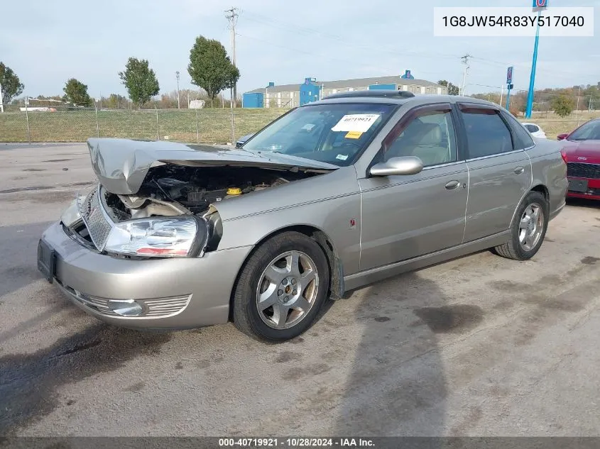 2003 Saturn L-Series L300 VIN: 1G8JW54R83Y517040 Lot: 40719921