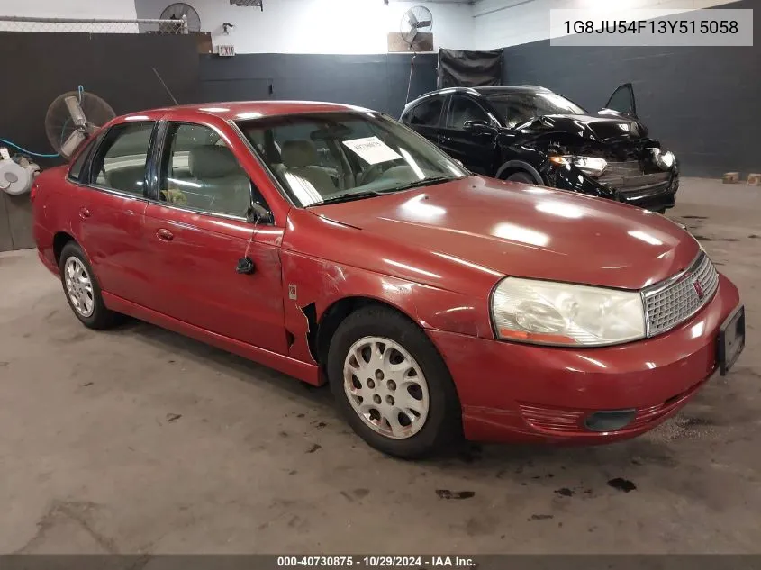 2003 Saturn L-Series L200 VIN: 1G8JU54F13Y515058 Lot: 40730875