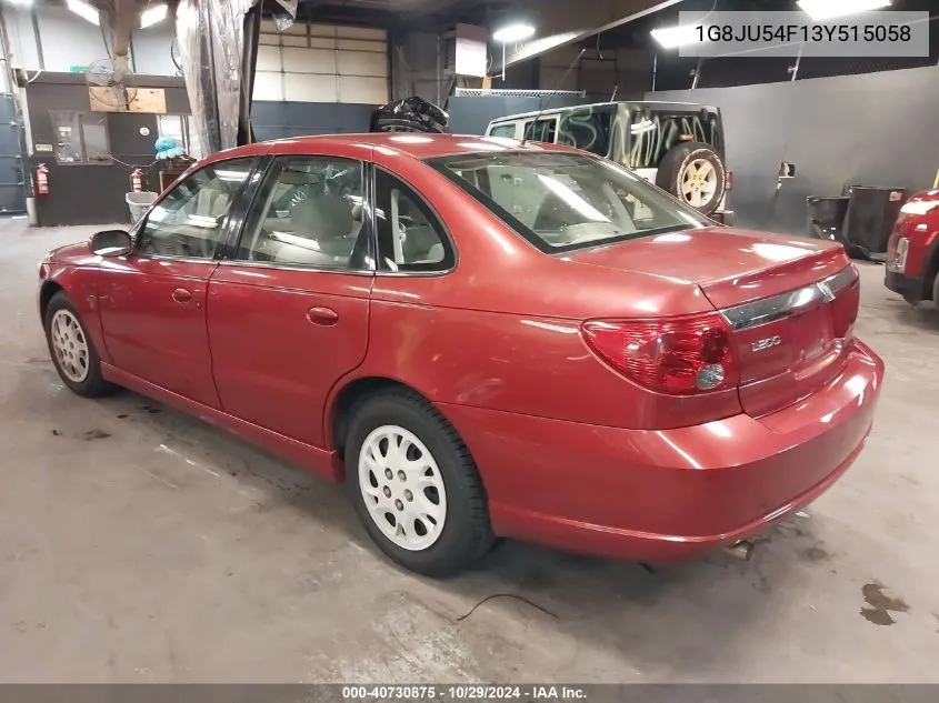 2003 Saturn L-Series L200 VIN: 1G8JU54F13Y515058 Lot: 40730875