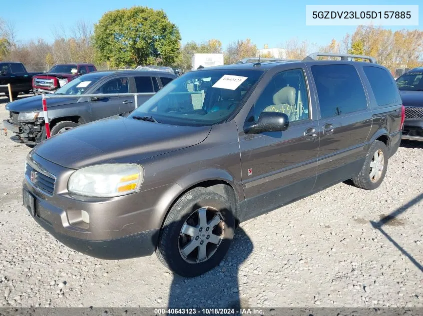 2005 Saturn Relay Fwd VIN: 5GZDV23L05D157885 Lot: 40643123