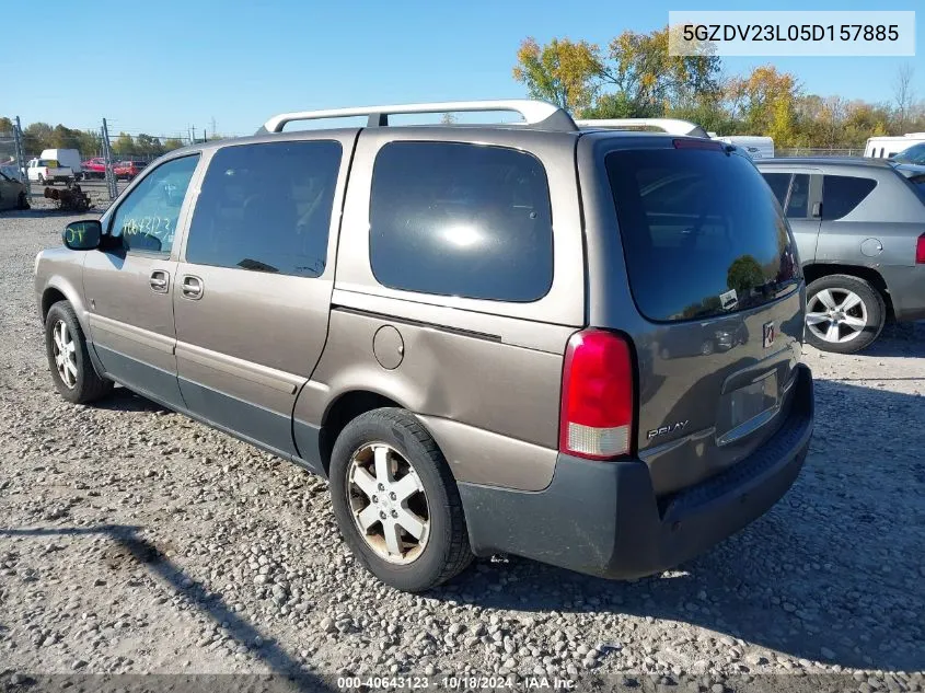 2005 Saturn Relay Fwd VIN: 5GZDV23L05D157885 Lot: 40643123